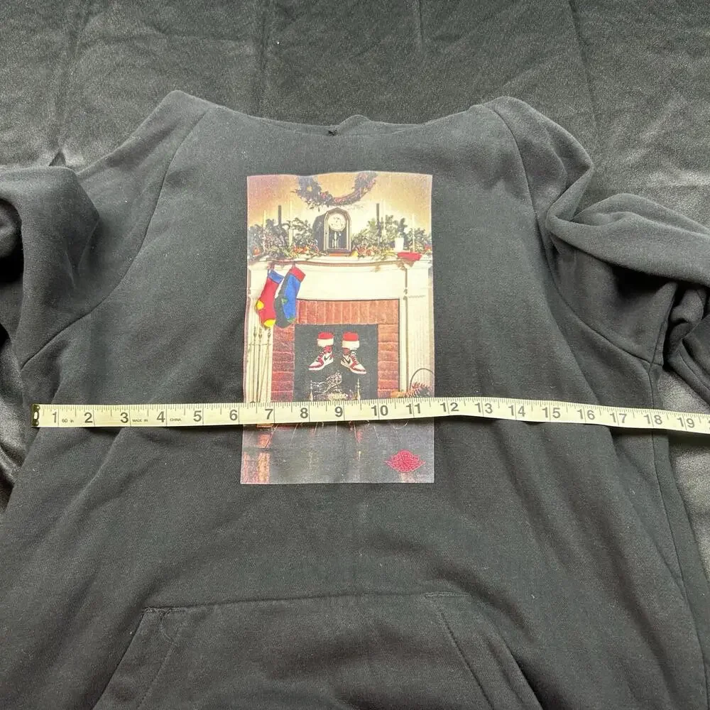 Jordan Mens Christmas Hoodie M Drawstring Hood‎ Festive EUC